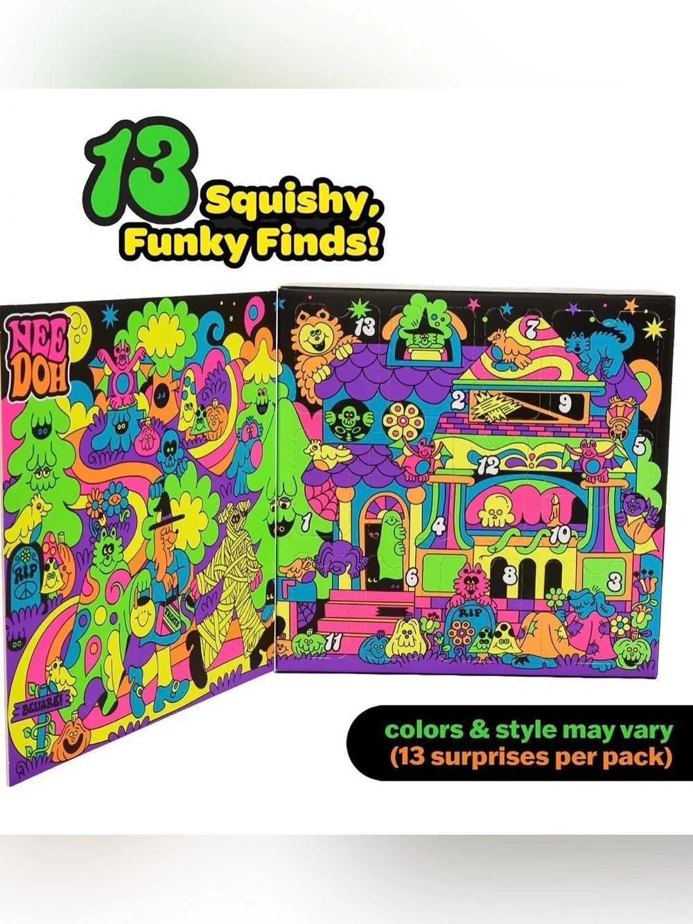 NeeDoh Funky Frights Squish-O-Ween Countdown - Authentic NWT